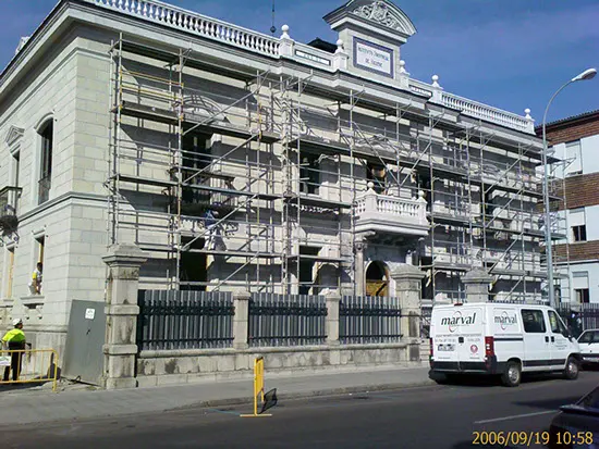 FACHADA DEL PALACETE DE INDEPENDENCIA Restauración de edificio Palacete de Independencia. León.